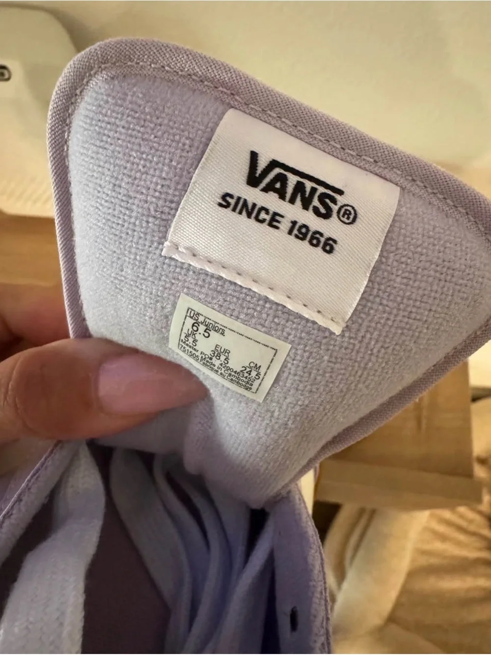 Vans Kids Lavender, White & Gum Skate Sneakers